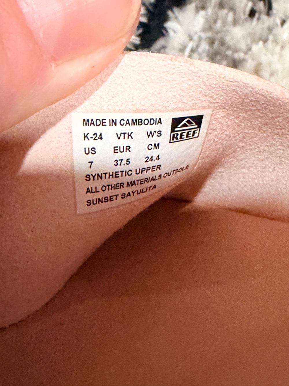 Reef Blush Pink Cork Wedge Sandals with Ankle Strap - Picture 7 of 9